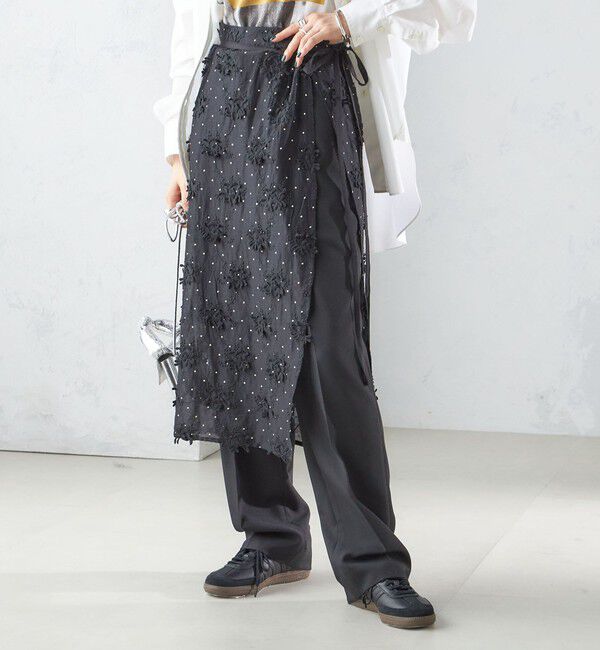 SHIPS for women「【SHIPS別注】crinkle crinkle crinkle:エンブロイダリー ラップ スカート」|スカート|