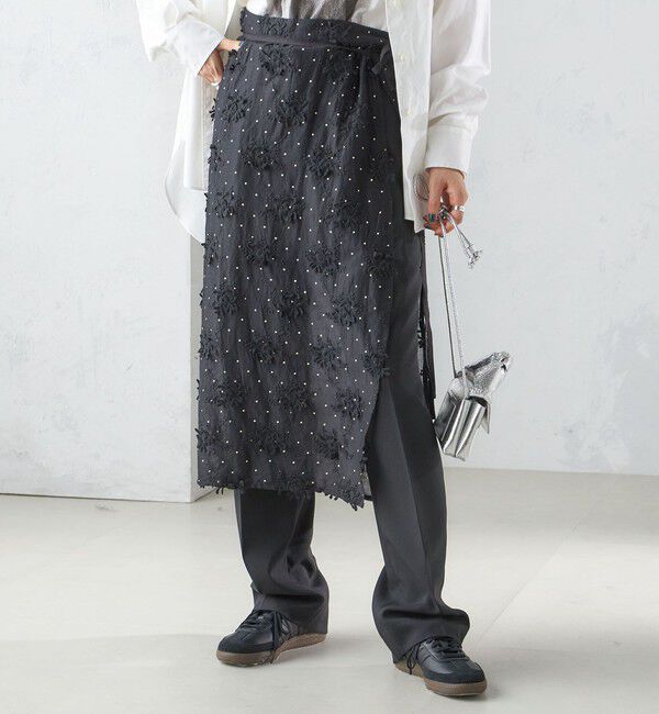 SHIPS for women「【SHIPS別注】crinkle crinkle crinkle:エンブロイダリー ラップ スカート」|スカート|