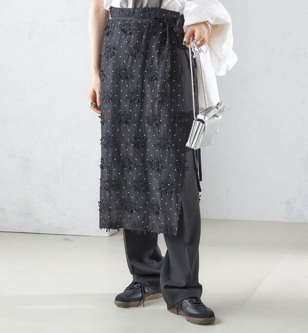 SHIPS for women「【SHIPS別注】crinkle crinkle crinkle:エンブロイダリー ラップ スカート」|スカート|