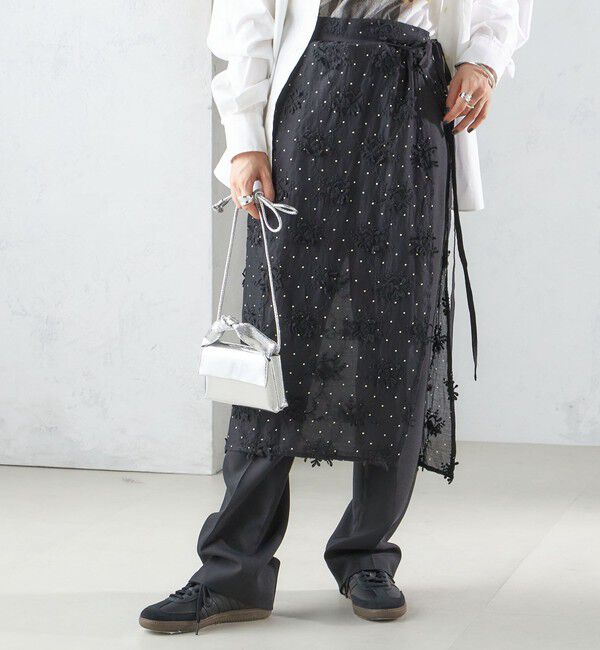 SHIPS for women「【SHIPS別注】crinkle crinkle crinkle:エンブロイダリー ラップ スカート」|スカート|