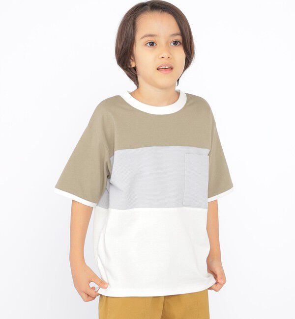 SHIPS KIDS「SHIPS KIDS:100～130cm / 3カラー パターン 半袖 TEE」|Tシャツ・カットソー|