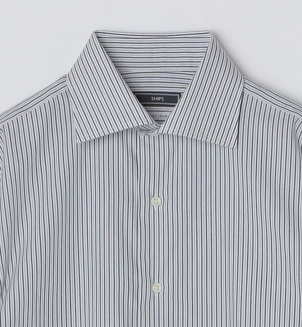 SHIPS「SHIPS: イージーアイロン マルチストライプ ワイドカラー シャツ」|シャツ・ブラウス|