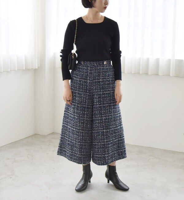 quaranciel「quaranciel: ツイード クロップド パンツ（セットアップ対応）」|その他|