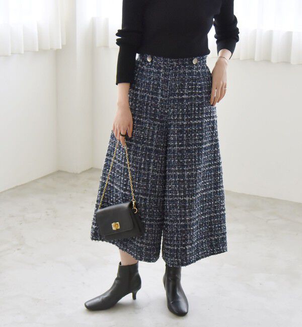 quaranciel「quaranciel: ツイード クロップド パンツ（セットアップ対応）」|その他|