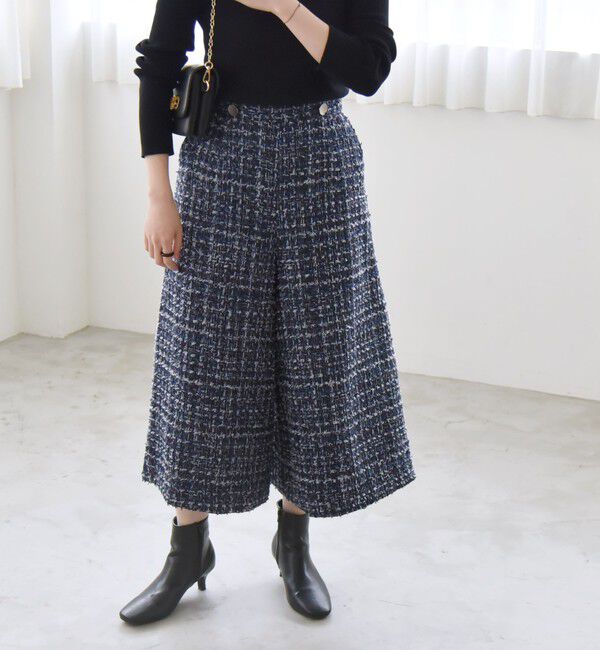 quaranciel「quaranciel: ツイード クロップド パンツ（セットアップ対応）」|その他|