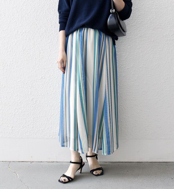 SHIPS any「SHIPS any:〈手洗い可能〉メッシュ サーキュラー スカート」|スカート|