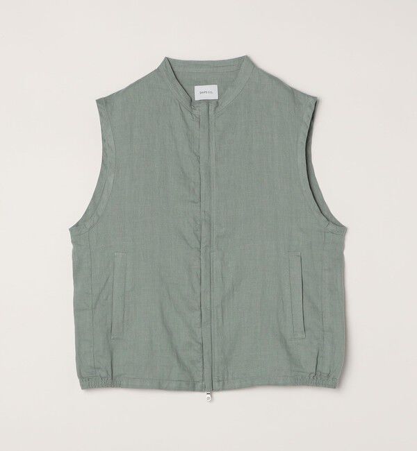SHIPS any「SHIPS any:〈洗濯機可能〉NOVELTEX リネン ジップ ベスト(セットアップ対応)◇」|ベスト・ジレ|