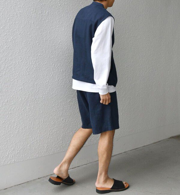 SHIPS any「SHIPS any:〈洗濯機可能〉NOVELTEX リネン ジップ ベスト(セットアップ対応)◇」|ベスト・ジレ|