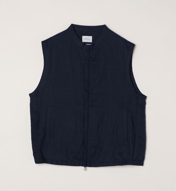 SHIPS any「SHIPS any:〈洗濯機可能〉NOVELTEX リネン ジップ ベスト(セットアップ対応)◇」|ベスト・ジレ|