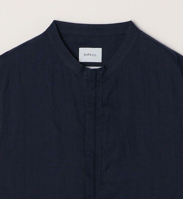 SHIPS any「SHIPS any:〈洗濯機可能〉NOVELTEX リネン ジップ ベスト(セットアップ対応)◇」|ベスト・ジレ|