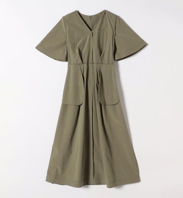 SHIPS any「SHIPS any:〈洗濯機可能〉タイプライター Vネック ポケット ロング ワンピース」|ワンピース|