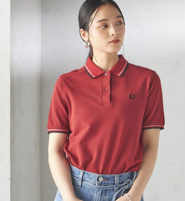 SHIPS for women「FRED PERRY:G3600 TWIN TIPPED SHIRTS」|ポロシャツ|レッド