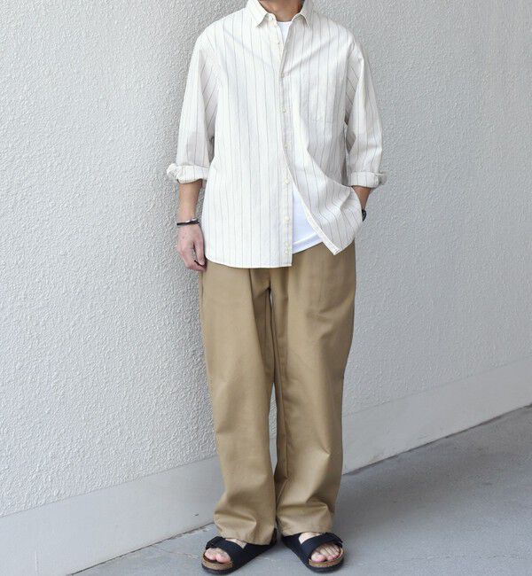 SHIPS any「SHIPS any:〈洗濯機可能〉コットン/リネン ストライプ ７分袖 レギュラー シャツ◇」|シャツ・ブラウス|