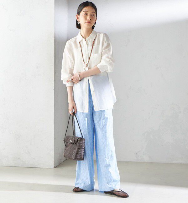 SHIPS for women「〈手洗い可能〉コットン ドビー ウエスト ゴム ギャザー パンツ」|その他|