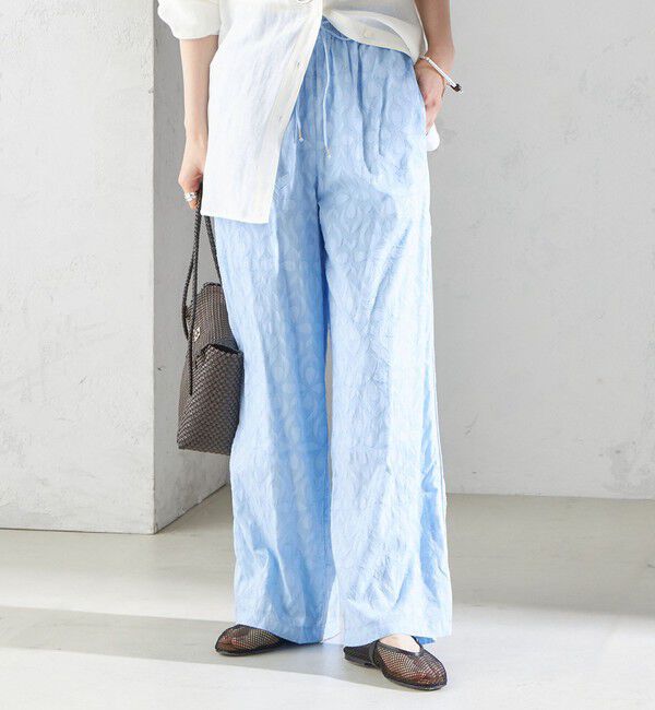 SHIPS for women「〈手洗い可能〉コットン ドビー ウエスト ゴム ギャザー パンツ」|その他|