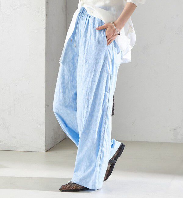 SHIPS for women「〈手洗い可能〉コットン ドビー ウエスト ゴム ギャザー パンツ」|その他|