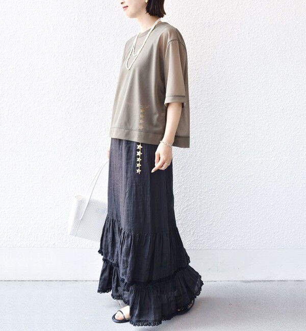 SHIPS for women「〈手洗い可能〉シアー トリコット ショート スリーブ プルオーバー」|Tシャツ・カットソー|