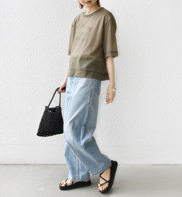 SHIPS for women「〈手洗い可能〉シアー トリコット ショート スリーブ プルオーバー」|Tシャツ・カットソー|