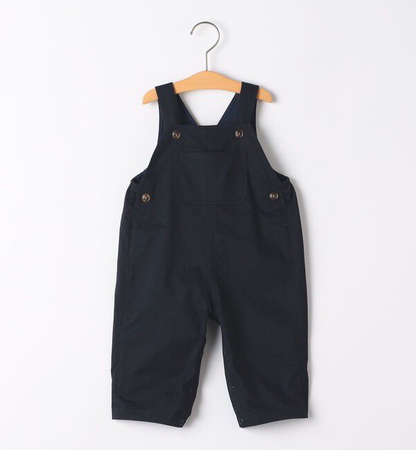SHIPS KIDS「SHIPS KIDS:80～90cm / ベビー ツイル オーバーオール」|オールインワン|ネイビー