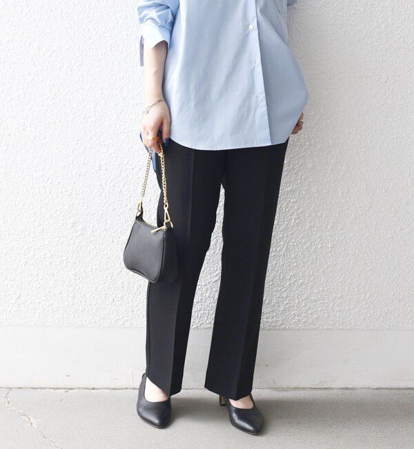 SHIPS any「SHIPS any:〈洗濯機可能〉ダブルクロス セミフレア パンツ［NAVY BLUE］」|その他|