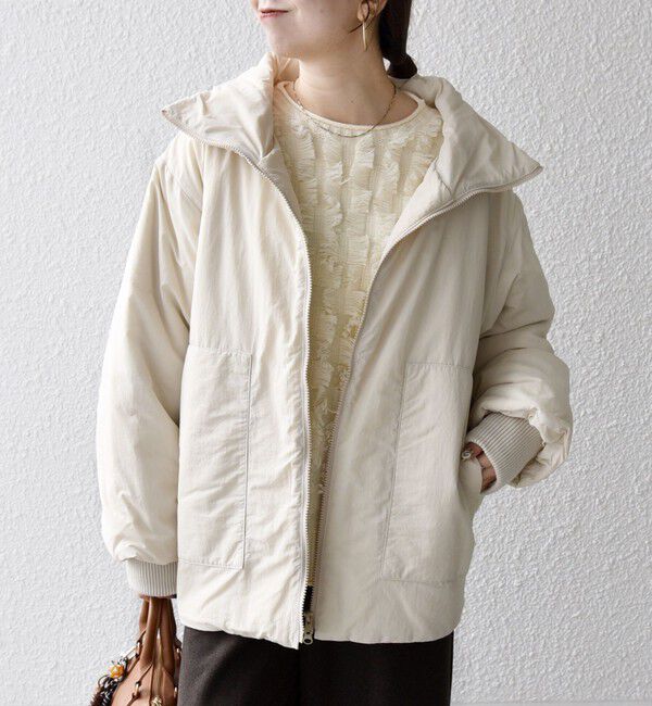 SHIPS any「【WEB限定】SHIPS any: 中綿 ダブル ジップ スタンド ブルゾン」|ブルゾン・スタジャン|