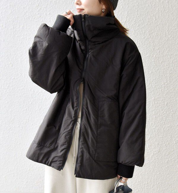 SHIPS any「【WEB限定】SHIPS any: 中綿 ダブル ジップ スタンド ブルゾン」|ブルゾン・スタジャン|