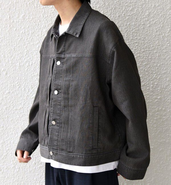 SHIPS any「SHIPS any: ライト メッシュ デニム リラックス ジャケット(セットアップ対応)◆」|ブルゾン・スタジャン|