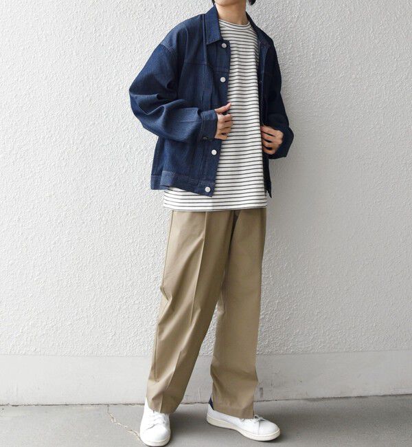 SHIPS any「SHIPS any: ライト メッシュ デニム リラックス ジャケット(セットアップ対応)◆」|ブルゾン・スタジャン|