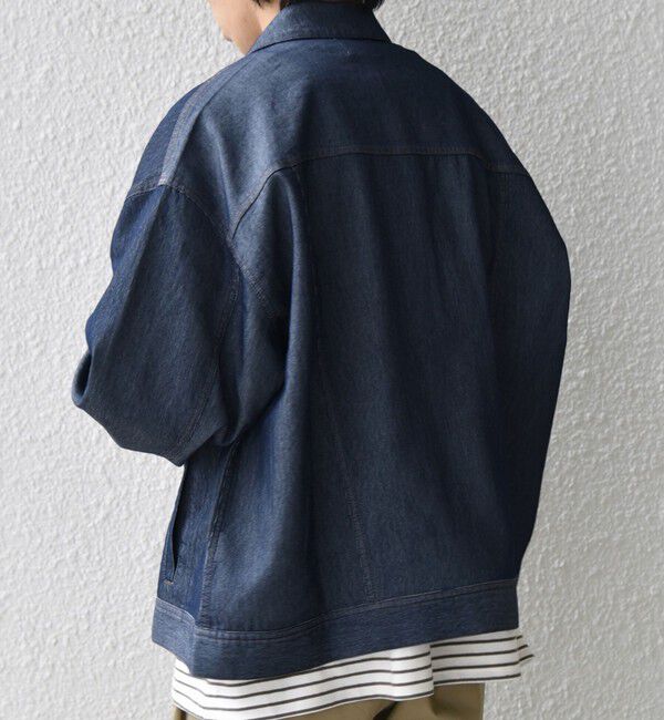 SHIPS any「SHIPS any: ライト メッシュ デニム リラックス ジャケット(セットアップ対応)◆」|ブルゾン・スタジャン|