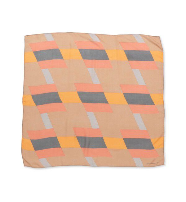 SHIPS Colors 「sublimeroe:パターン ビッグ スカーフ」|ストール|オレンジ