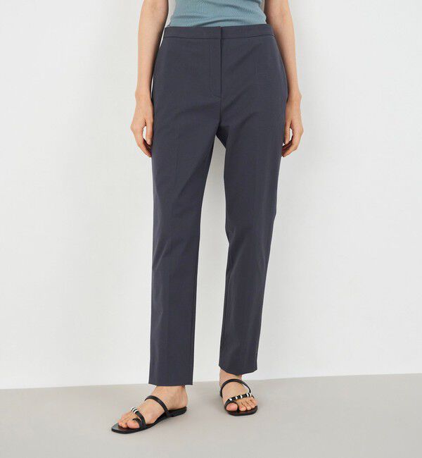 DES PRES「プレーンコットンストレッチ シガレットパンツ」|スラックス|