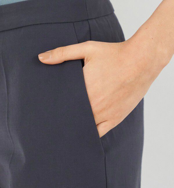 DES PRES「プレーンコットンストレッチ シガレットパンツ」|スラックス|