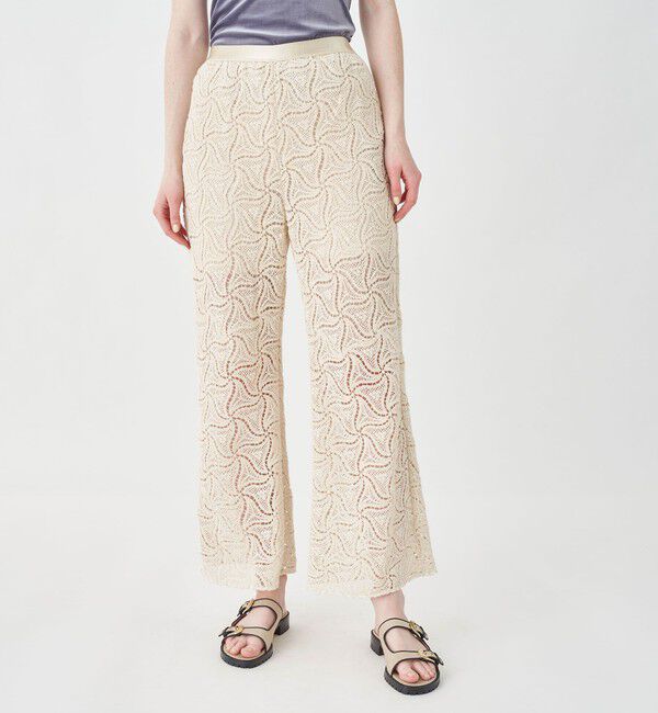 MACPHEE「トライアングルクロシェ セミフレアパンツ」|その他|