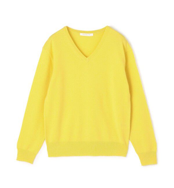 GALERIE VIE「スコットランドカシミヤ Vネックニット」|ニット・セーター|23 イエロー