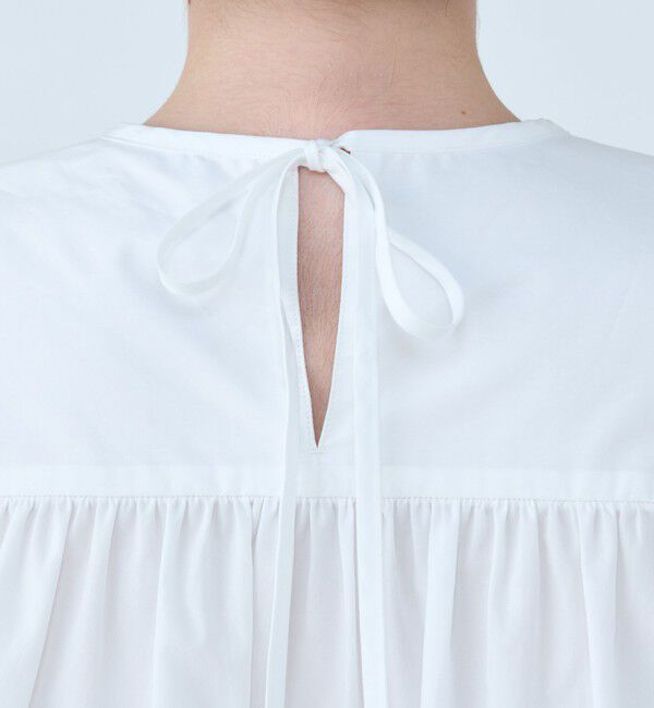 TOMORROWLAND collection「ホワイトコンビネーション ラッフルブラウス」|シャツ・ブラウス|