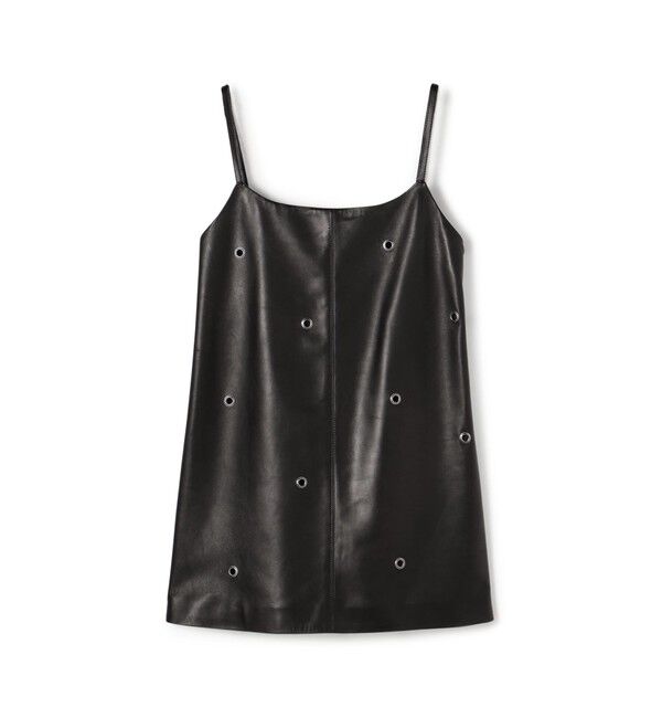 DES PRES「ラムレザーアイレット キャミドレス」|その他|18 ブラック系