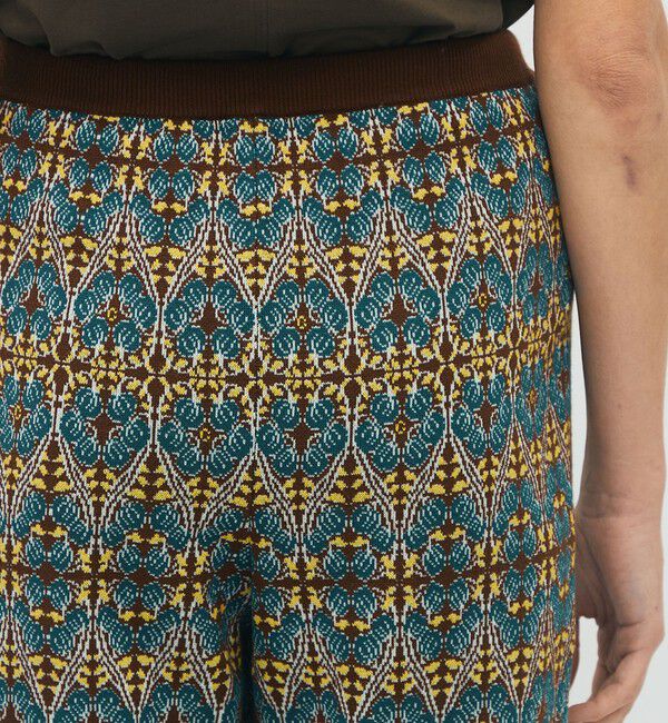 CABaN「コットンカシミヤストレッチ ジャカードプリントニットパンツ」|その他|