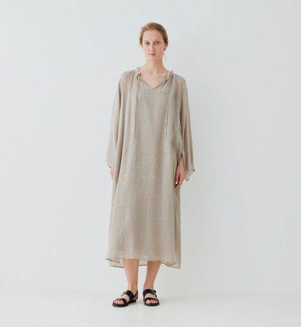 GALERIE VIE「リノカラミ ギャザーワンピース」|ワンピース|