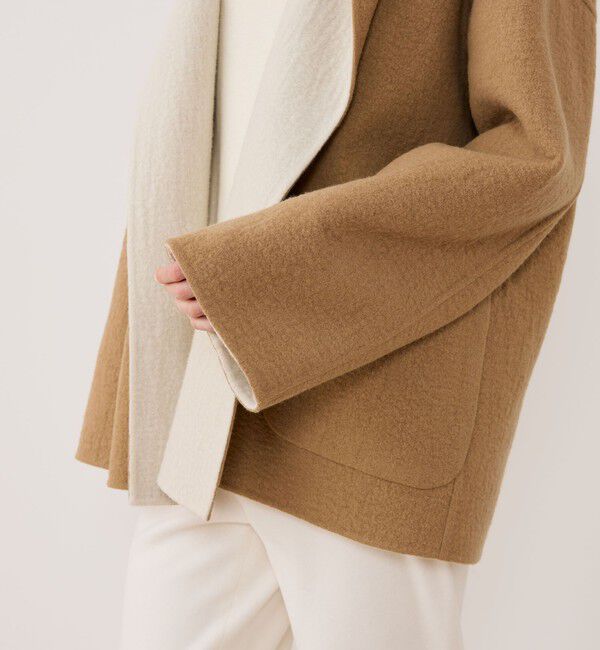 GALERIE VIE「シープライクダブルフェイス フーデッドコート」|その他|