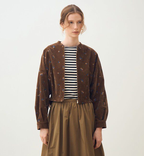 TOMORROWLAND collection「フルーロンベル ジップアップブルゾン」|ブルゾン・スタジャン|