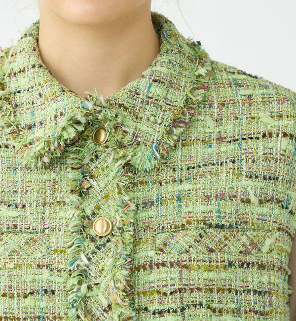 Ballsey「プレリーツイード ステンカラーショートジレ」|ベスト・ジレ|