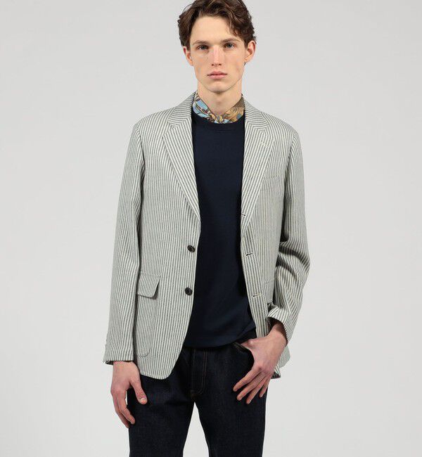 TOMORROWLAND MENS「ウールリネンシルク シングルブレステッド 3Bジャケット MARLING＆EVANS」|テーラードジャケット|