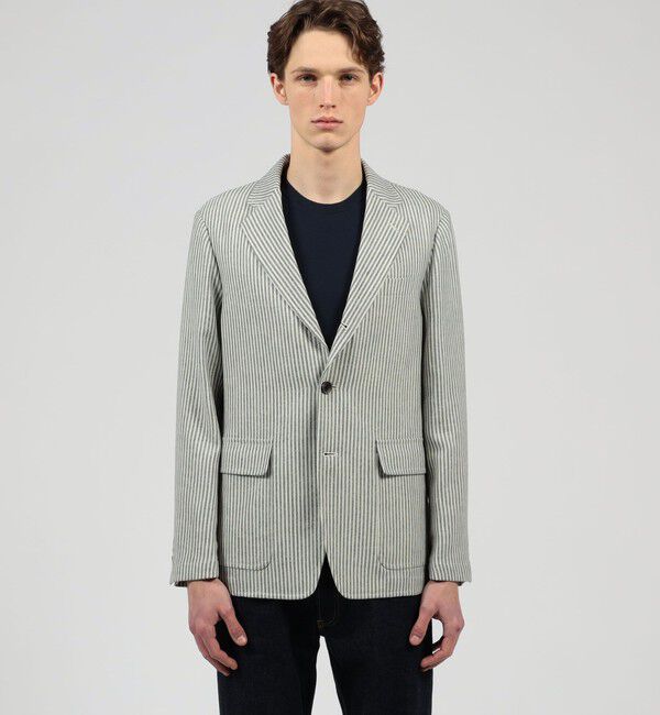 TOMORROWLAND MENS「ウールリネンシルク シングルブレステッド 3Bジャケット MARLING＆EVANS」|テーラードジャケット|