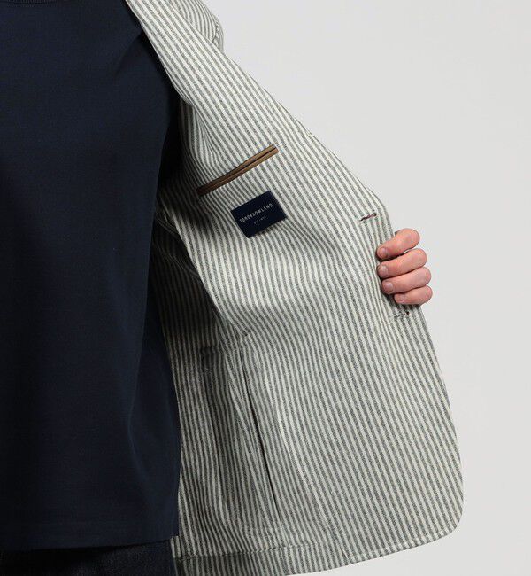 TOMORROWLAND MENS「ウールリネンシルク シングルブレステッド 3Bジャケット MARLING＆EVANS」|テーラードジャケット|