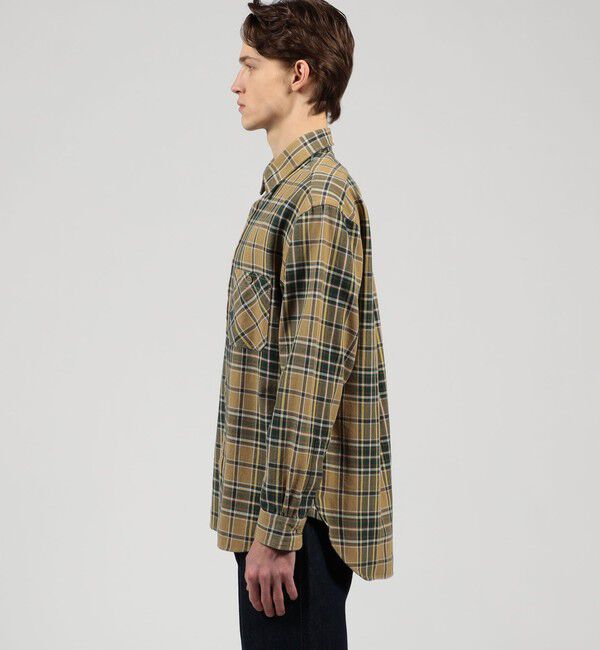 TOMORROWLAND MENS「コットンビエラチェック ダブルポケット ロングスリーブシャツ」|シャツ・ブラウス|