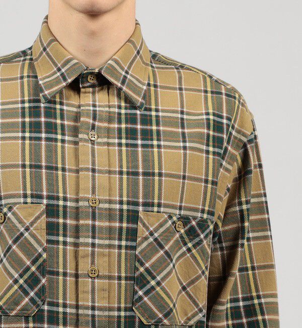 TOMORROWLAND MENS「コットンビエラチェック ダブルポケット ロングスリーブシャツ」|シャツ・ブラウス|