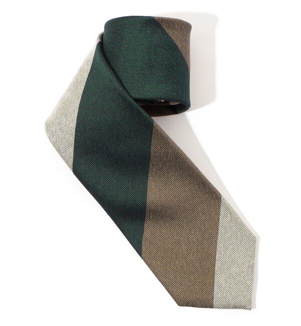 TOMORROWLAND GOODS「TOMORROWLAND シルク レジメンタルストライプネクタイ」|ネクタイ・蝶ネクタイ|58 グリーン系