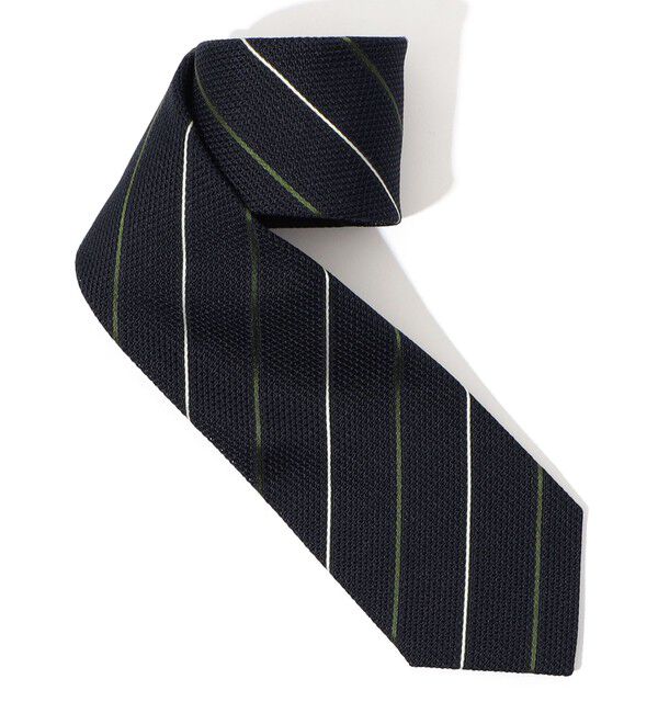 TOMORROWLAND GOODS「TOMORROWLAND シルクジャガード レジメンタルストライプネクタイ」|ネクタイ・蝶ネクタイ|56 カーキ系