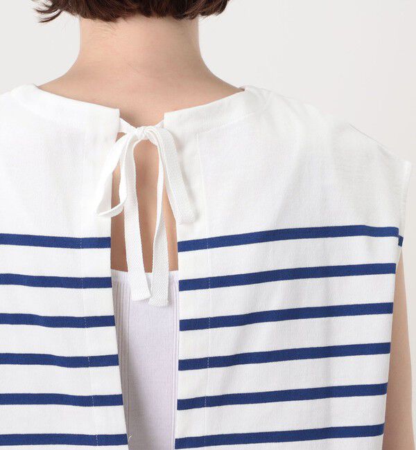 MACPHEE「パネルボーダー ノースリーブプルオーバー」|Tシャツ・カットソー|