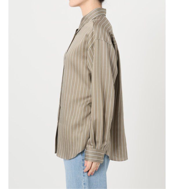 IENA「サテン ストライプ シャツ」|シャツ・ブラウス|